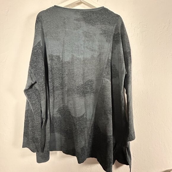 Oska Womens Long Sleeve Grey Tunic Top Size 3 Stretch Oversized Asymmetric Hem - Picture 2 of 8